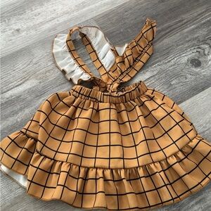 Amazon Kids Skirt in Brown Checkered Pattern